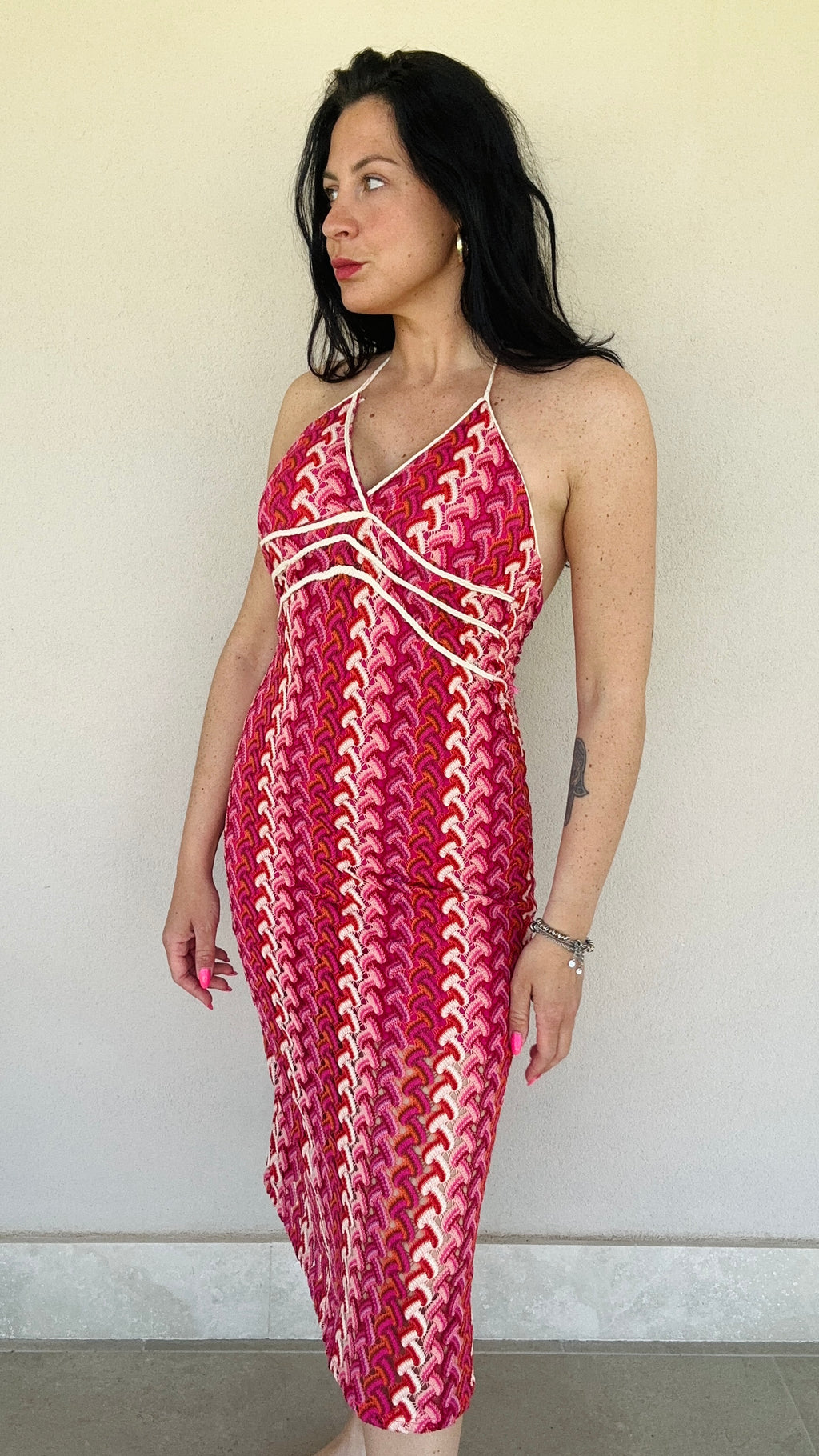 Abito lungo crochet Tulum