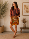 Camicia a righe arancione