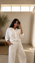 Camicia bianca san gallo oversize