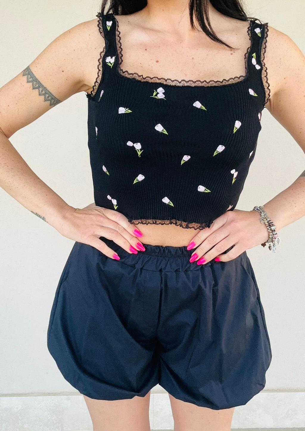 Shorts a palloncino tinta unita