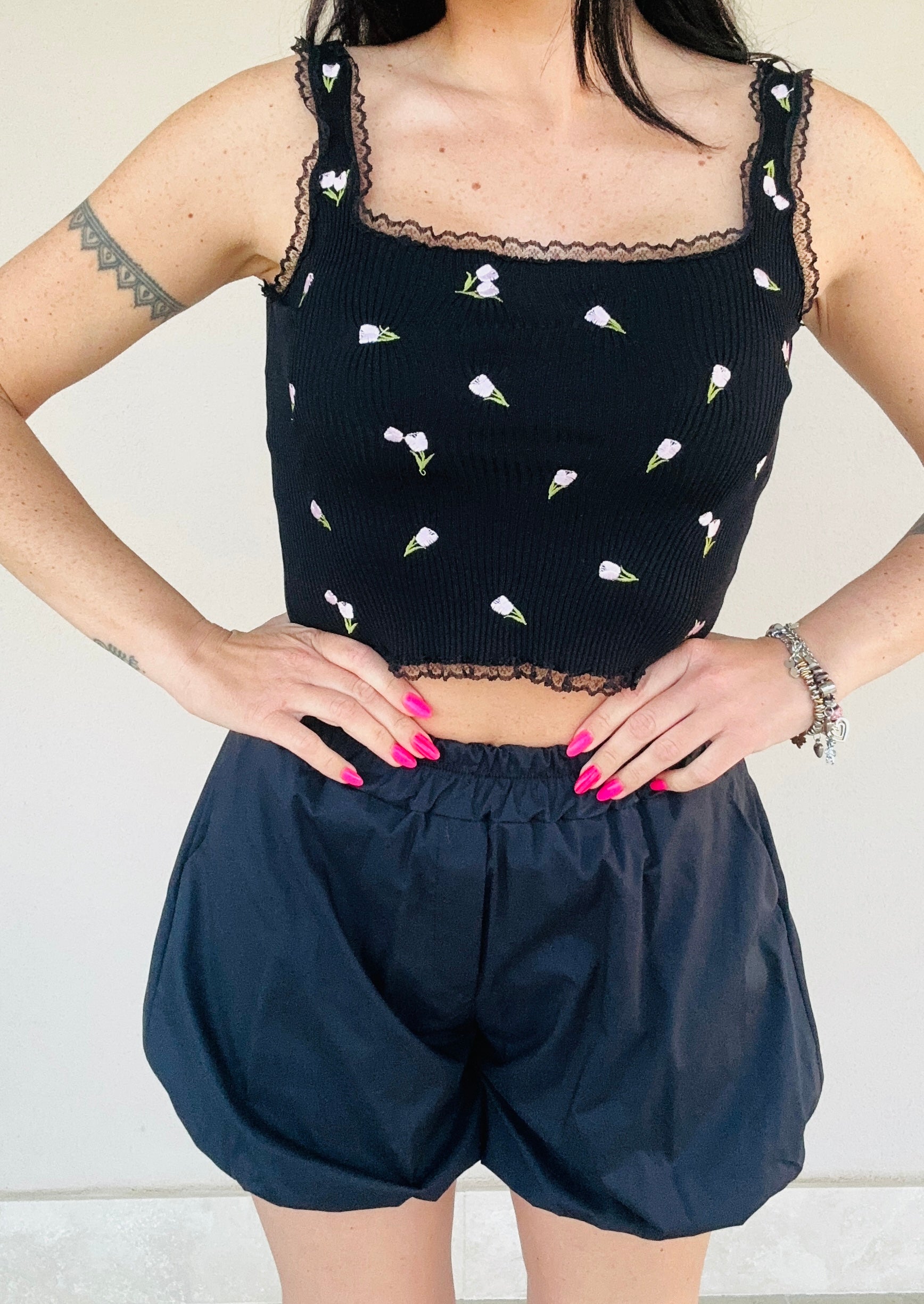 Shorts a palloncino tinta unita