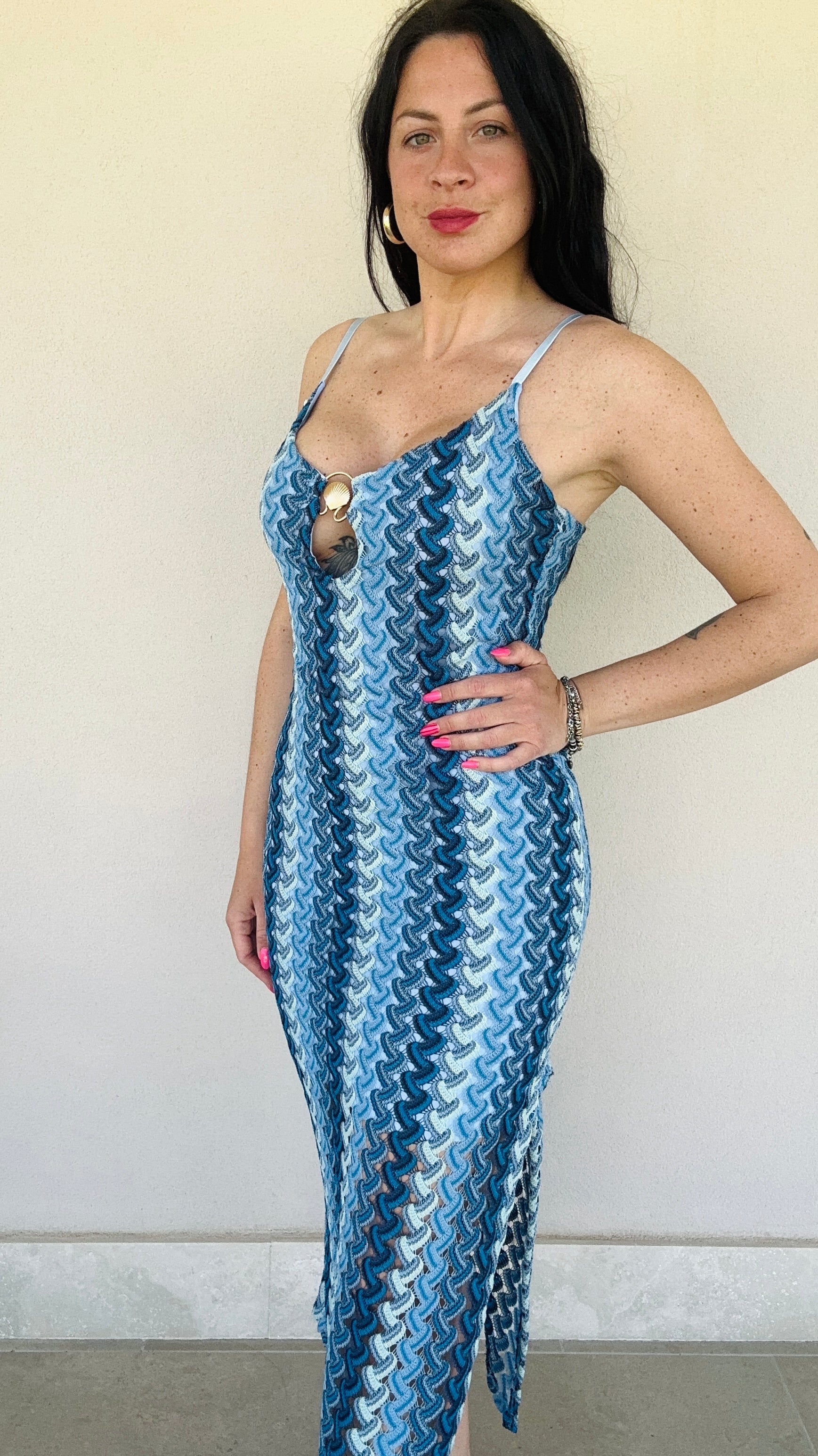 Abito lungo crochet Conchiglia