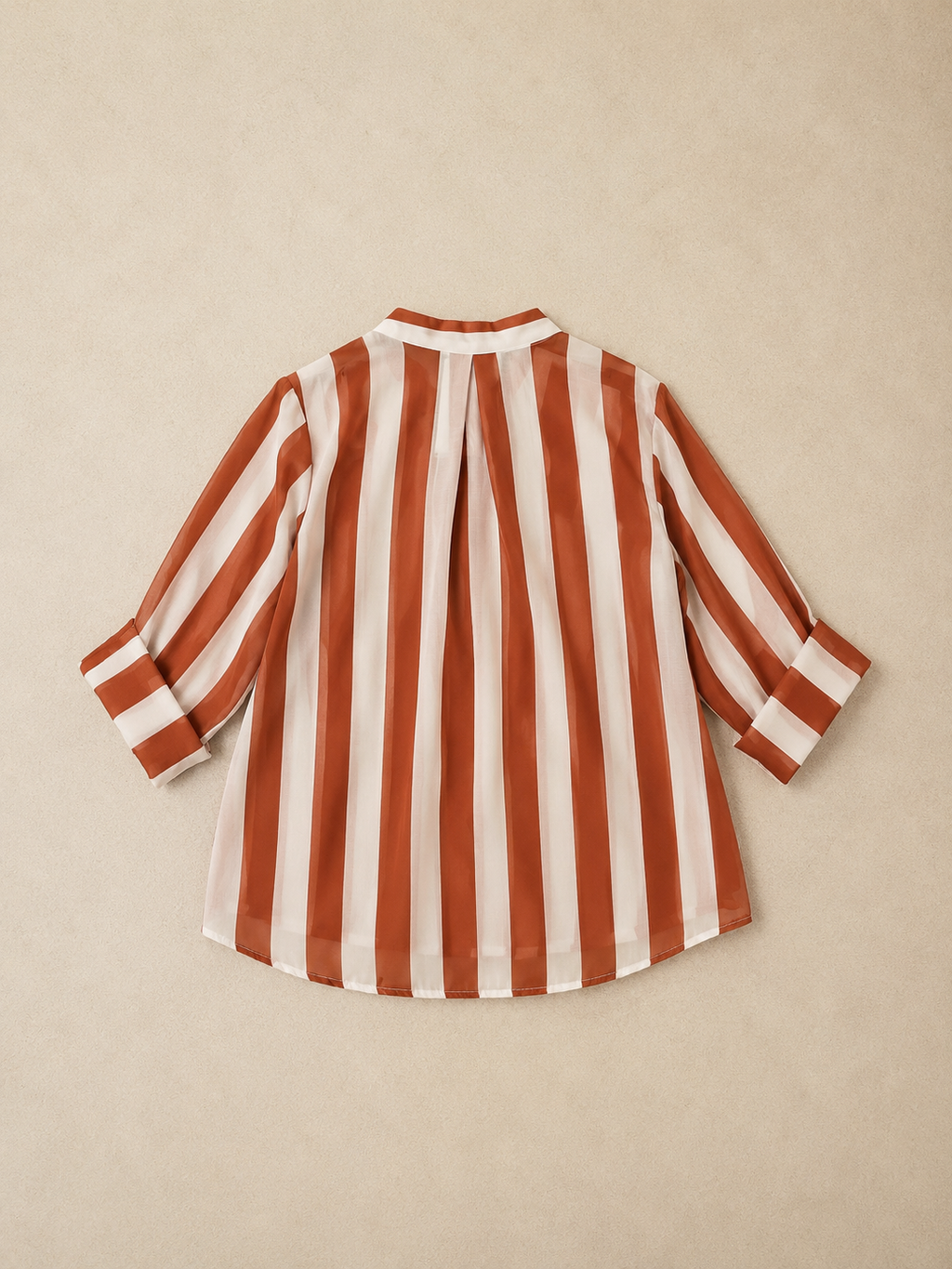Camicia a righe ruggine