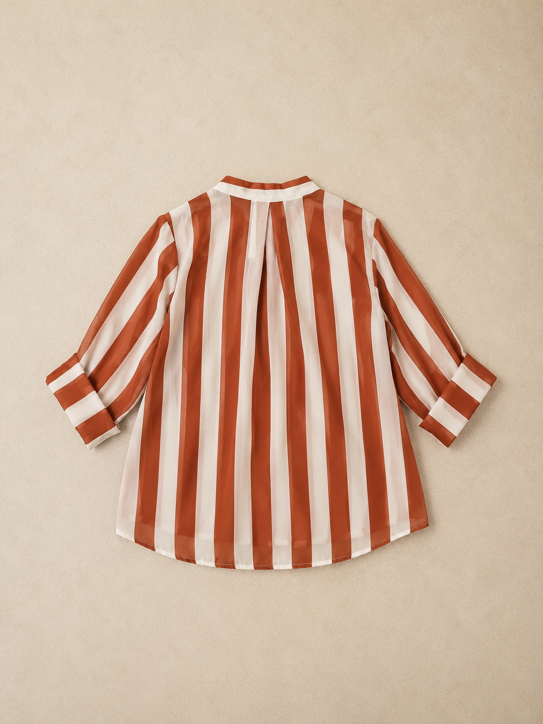 Camicia a righe ruggine