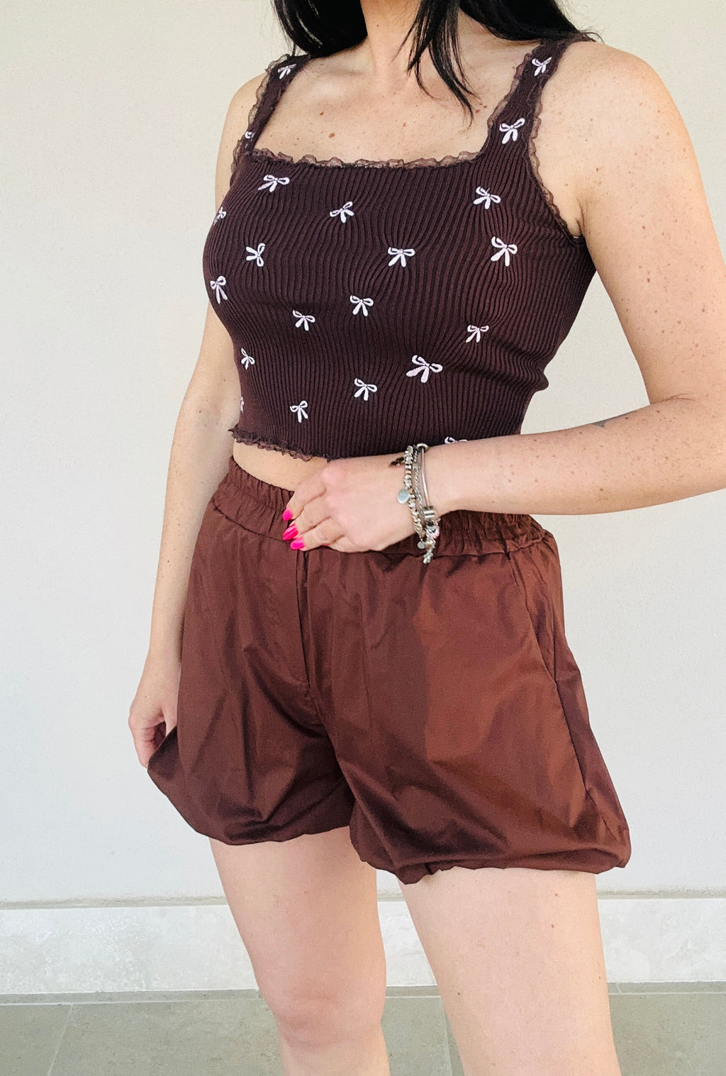 Shorts a palloncino tinta unita