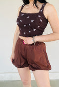 Shorts a palloncino tinta unita