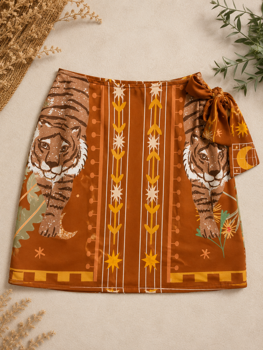 Gonna pareo Tigre arancio