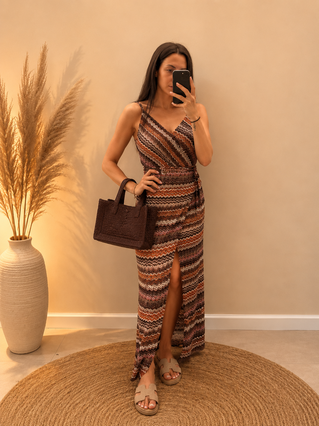 Top Satin Chevron