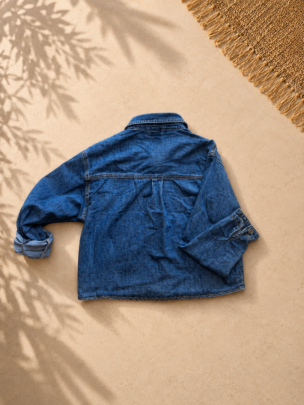 Giacca Jeans Ricamo Blu