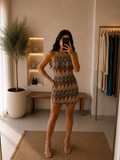Abito mini crochet cut out