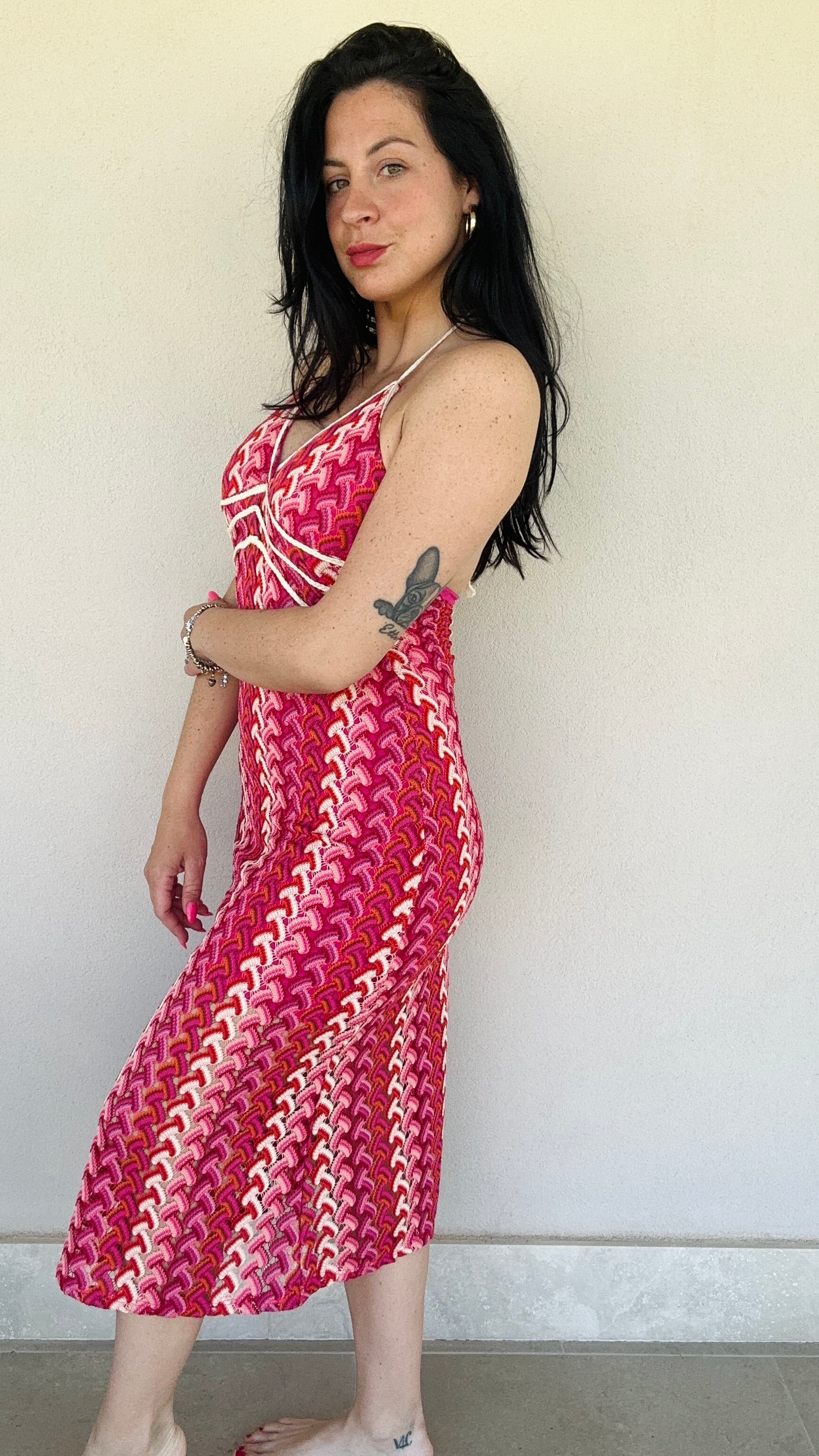 Abito lungo crochet Tulum