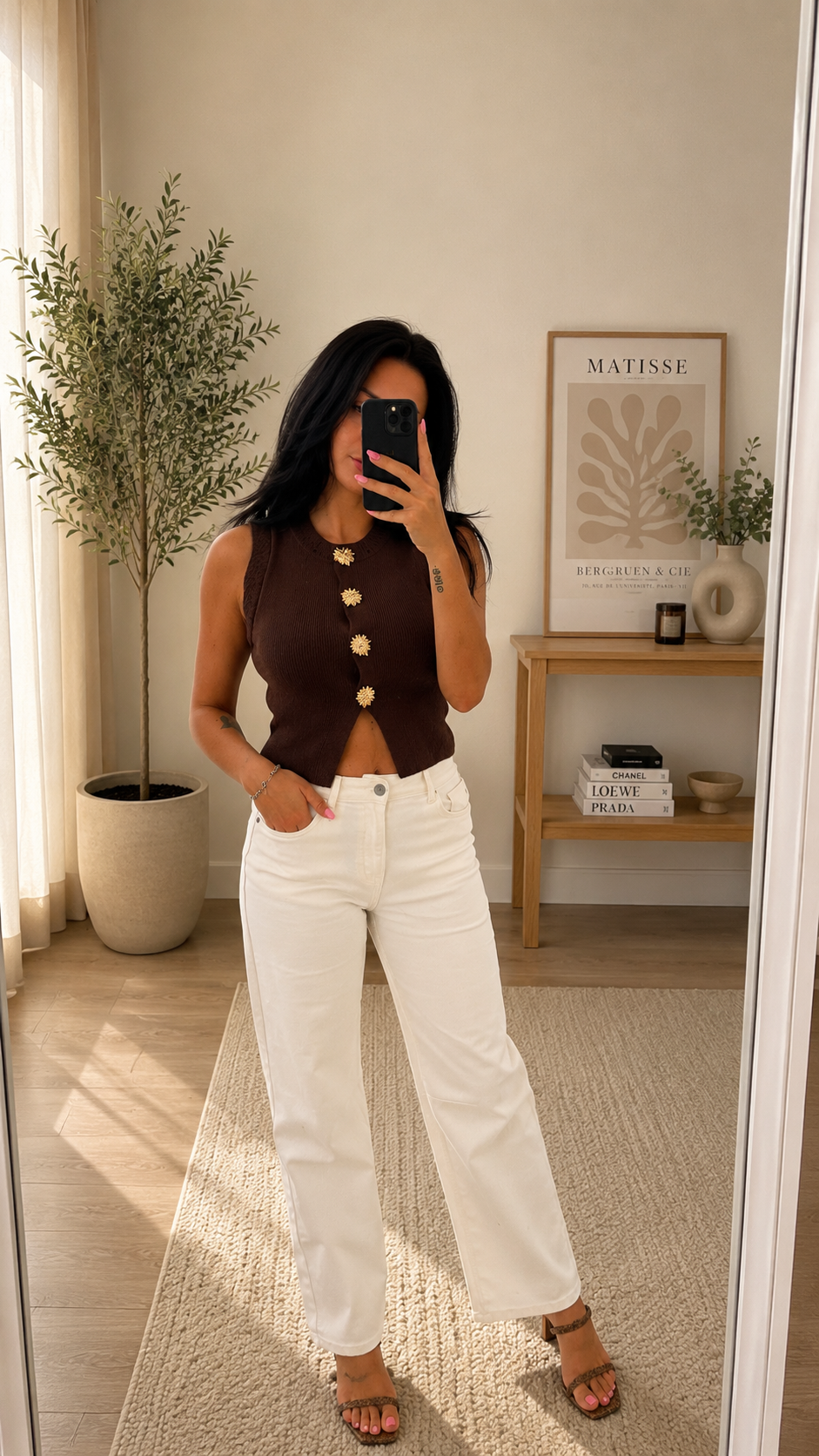 Jeans wide leg bianco