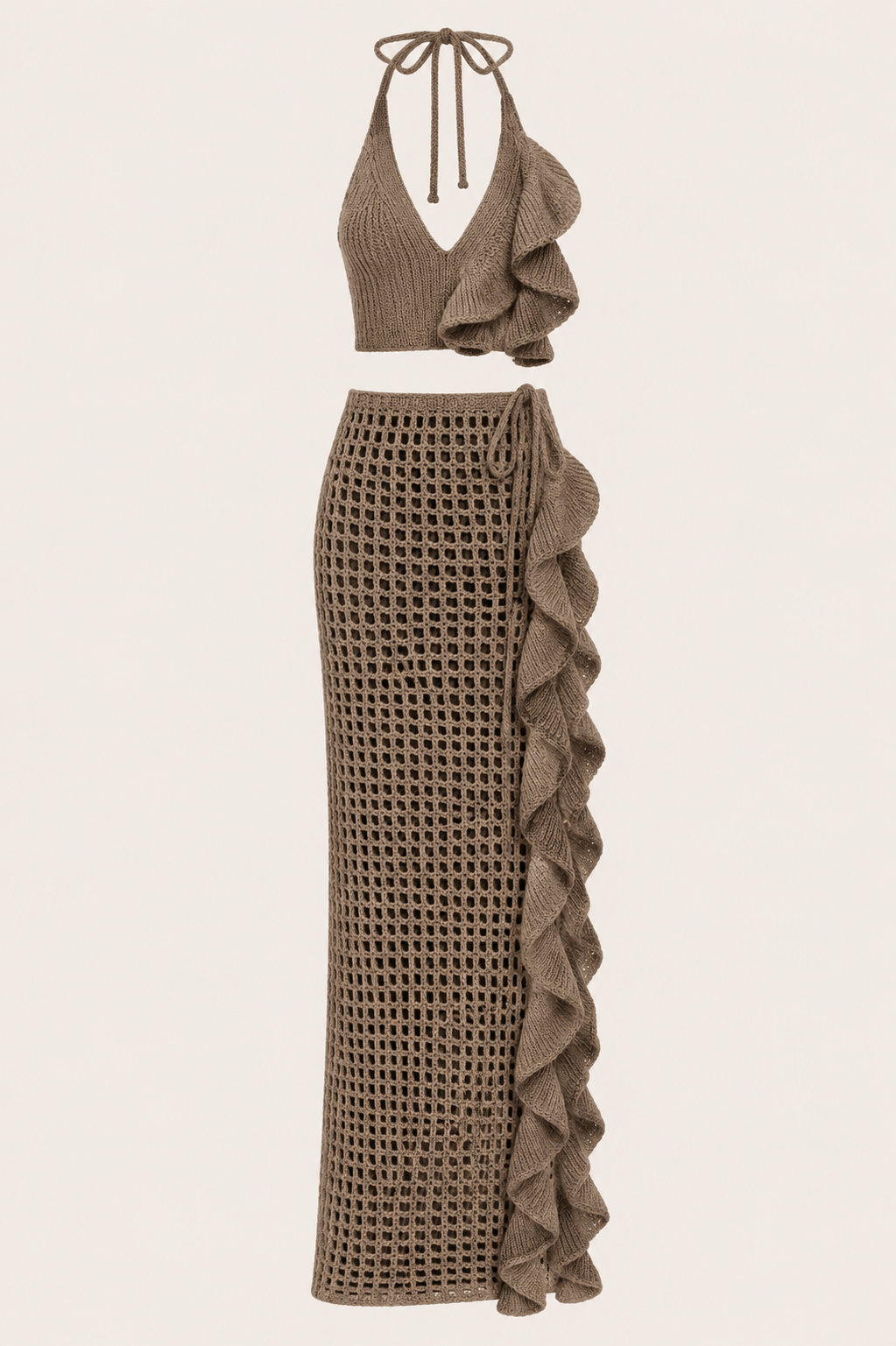 Set crochet con balze
