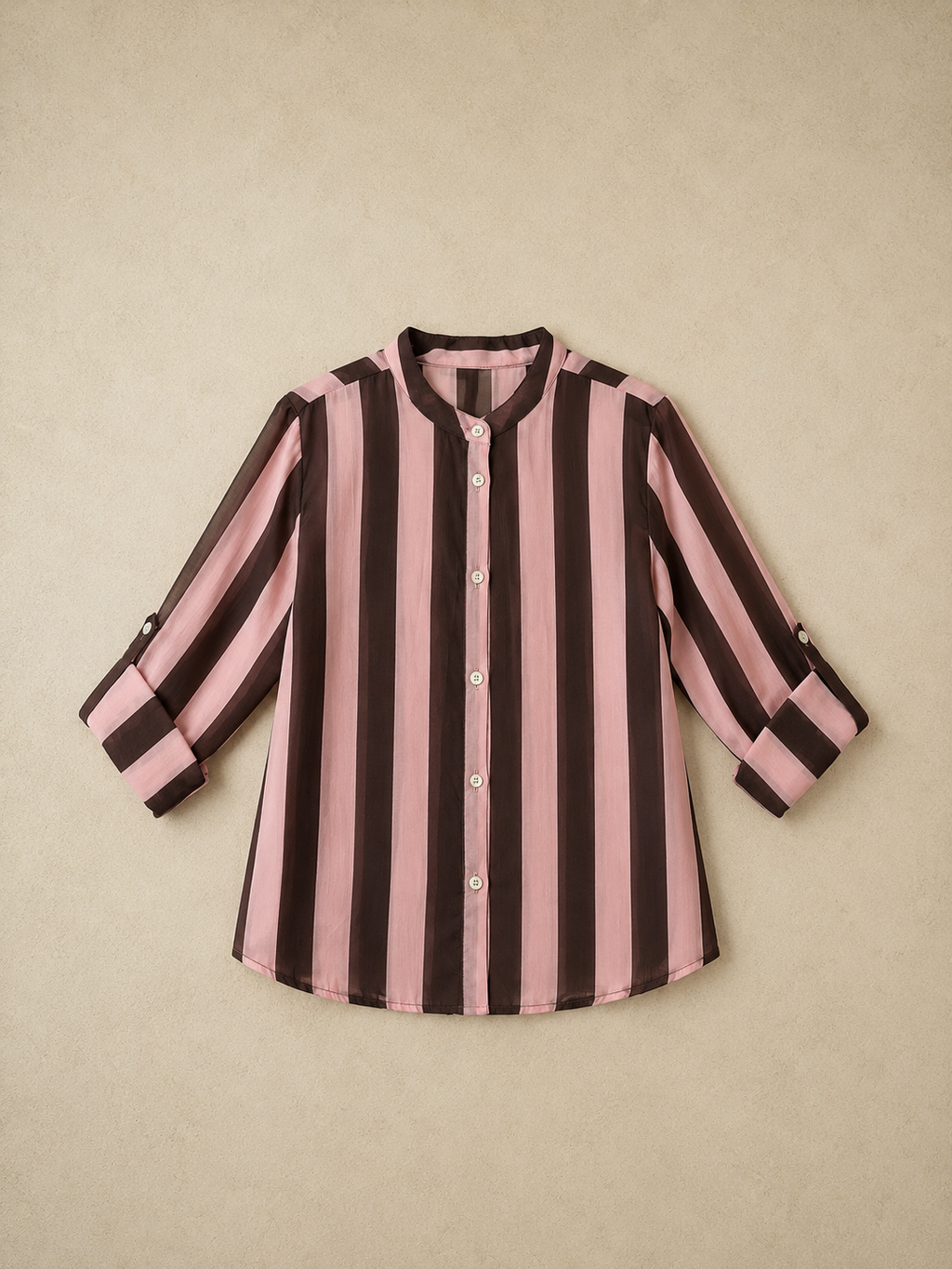 Camicia a righe rosa