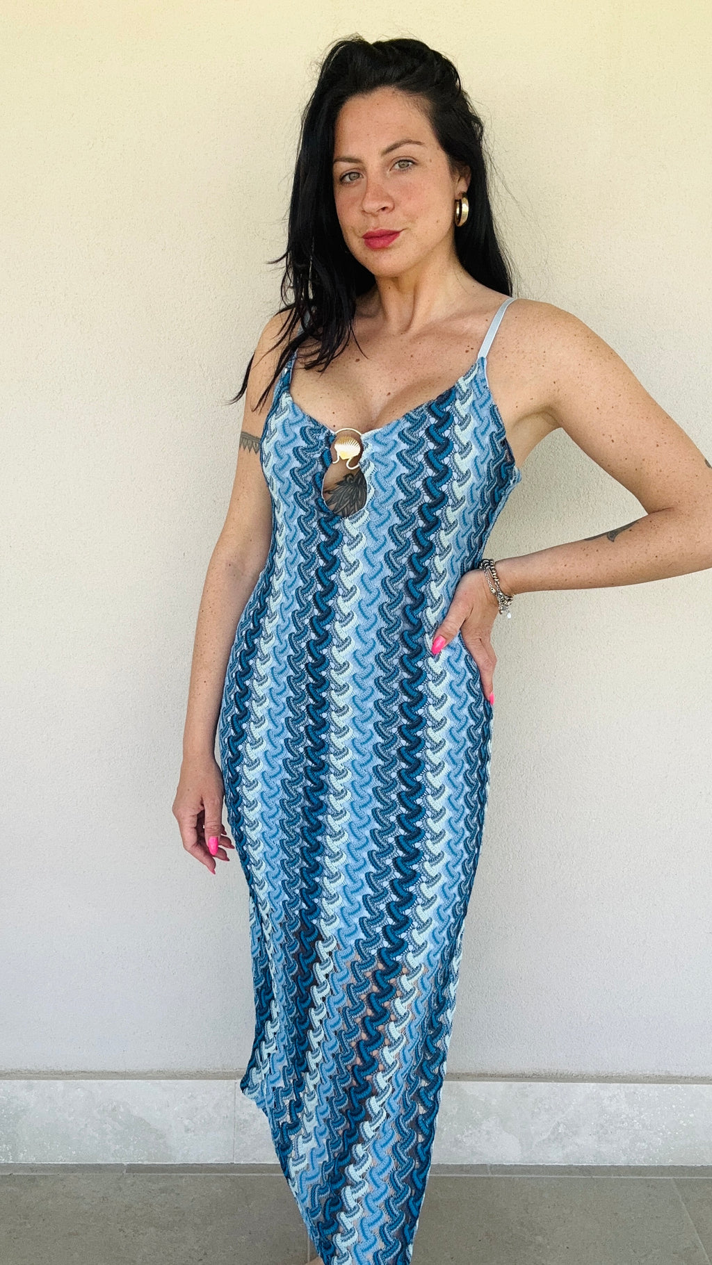 Abito lungo crochet Conchiglia