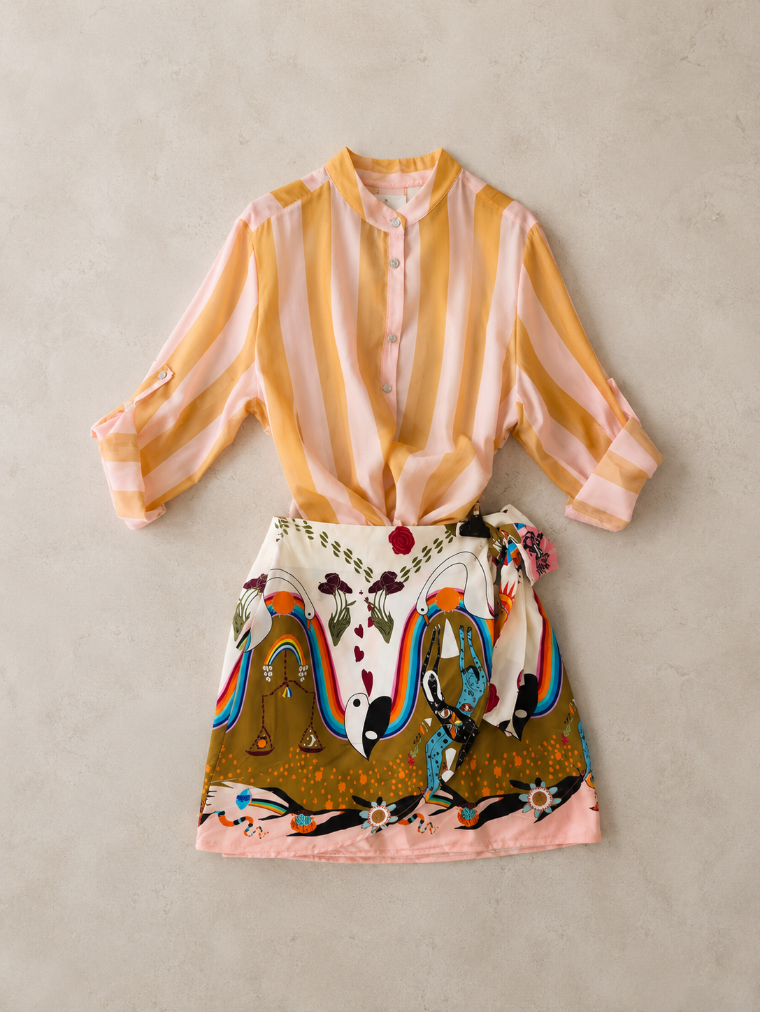 Camicia a righe gialla