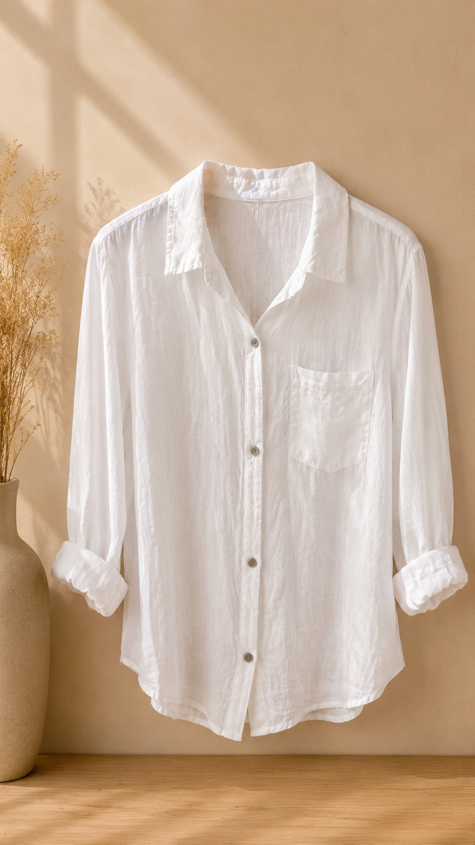 Camicia di lino con taschino