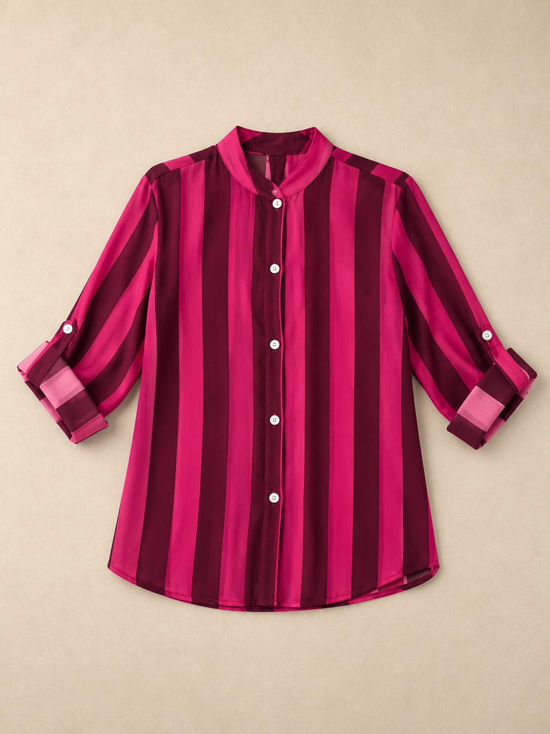 Camicia a righe bordeaux