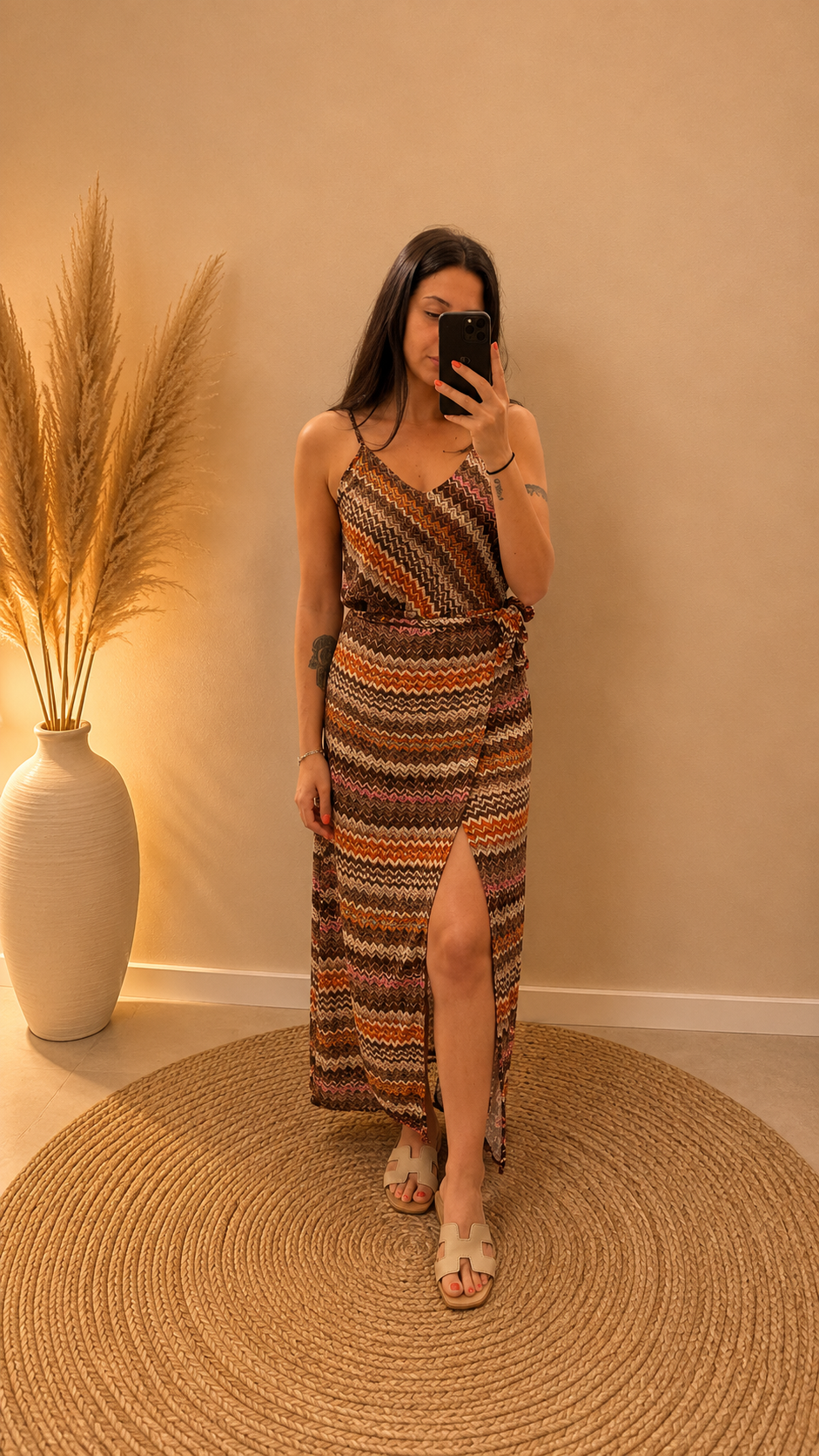 Gonna Pareo Midi Chevron