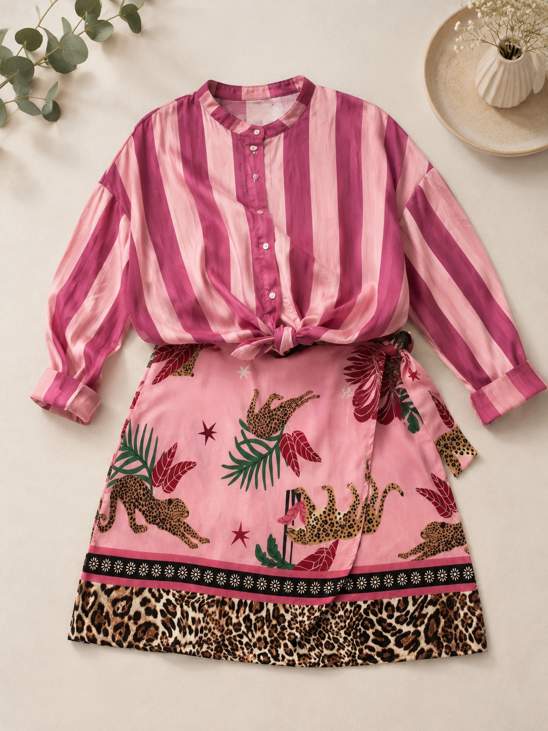 Gonna pareo savana rosa