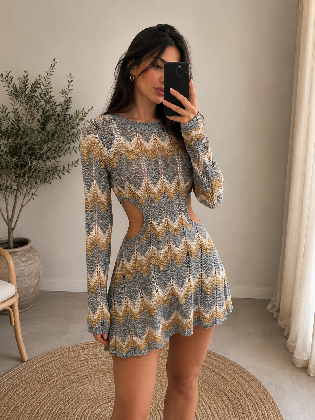 Abito traforato in lurex