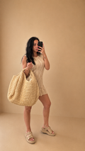 Borsa crochet big con manico rigido
