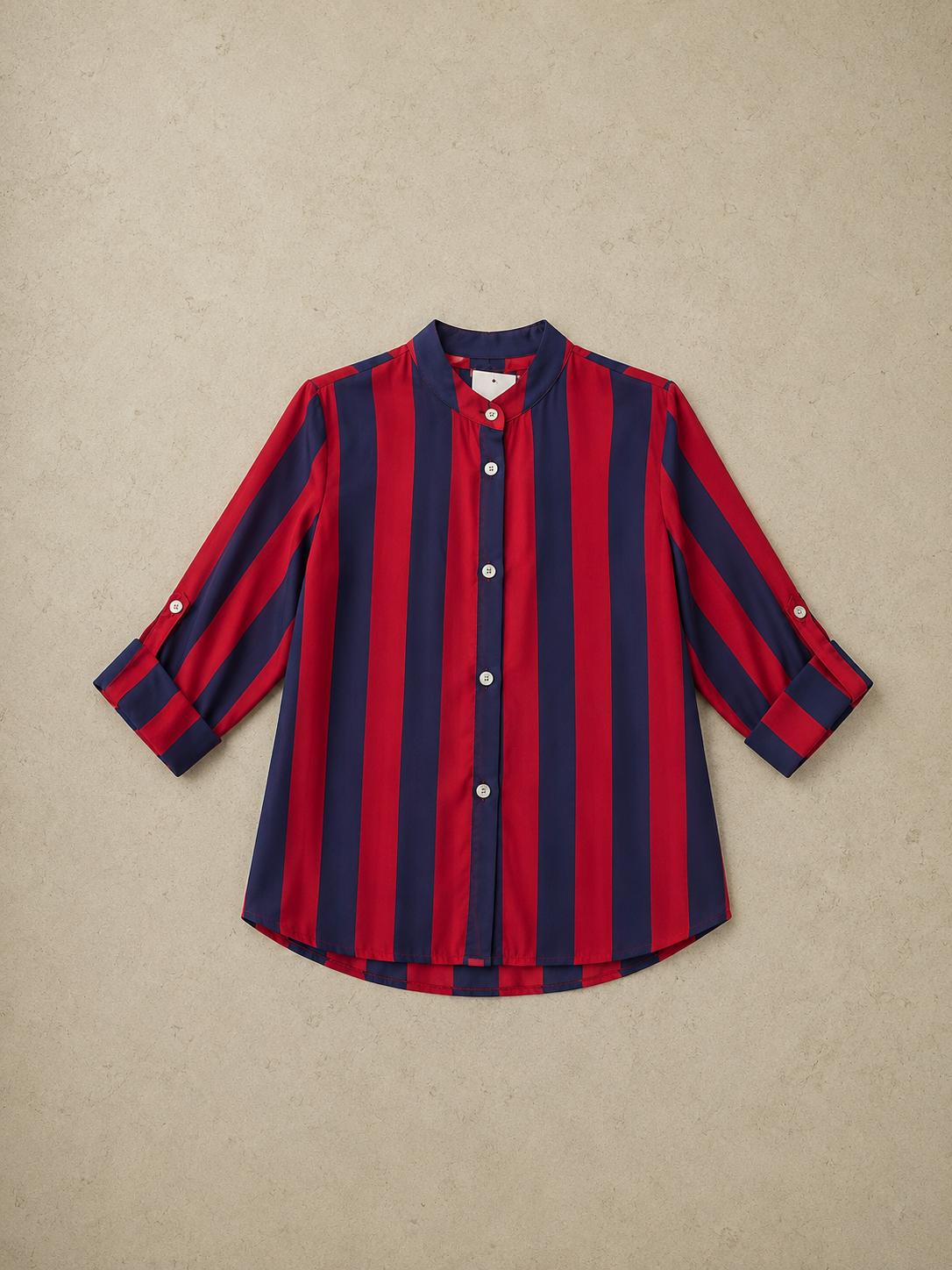 Camicia a righe blu navy