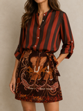 Camicia a righe mattone