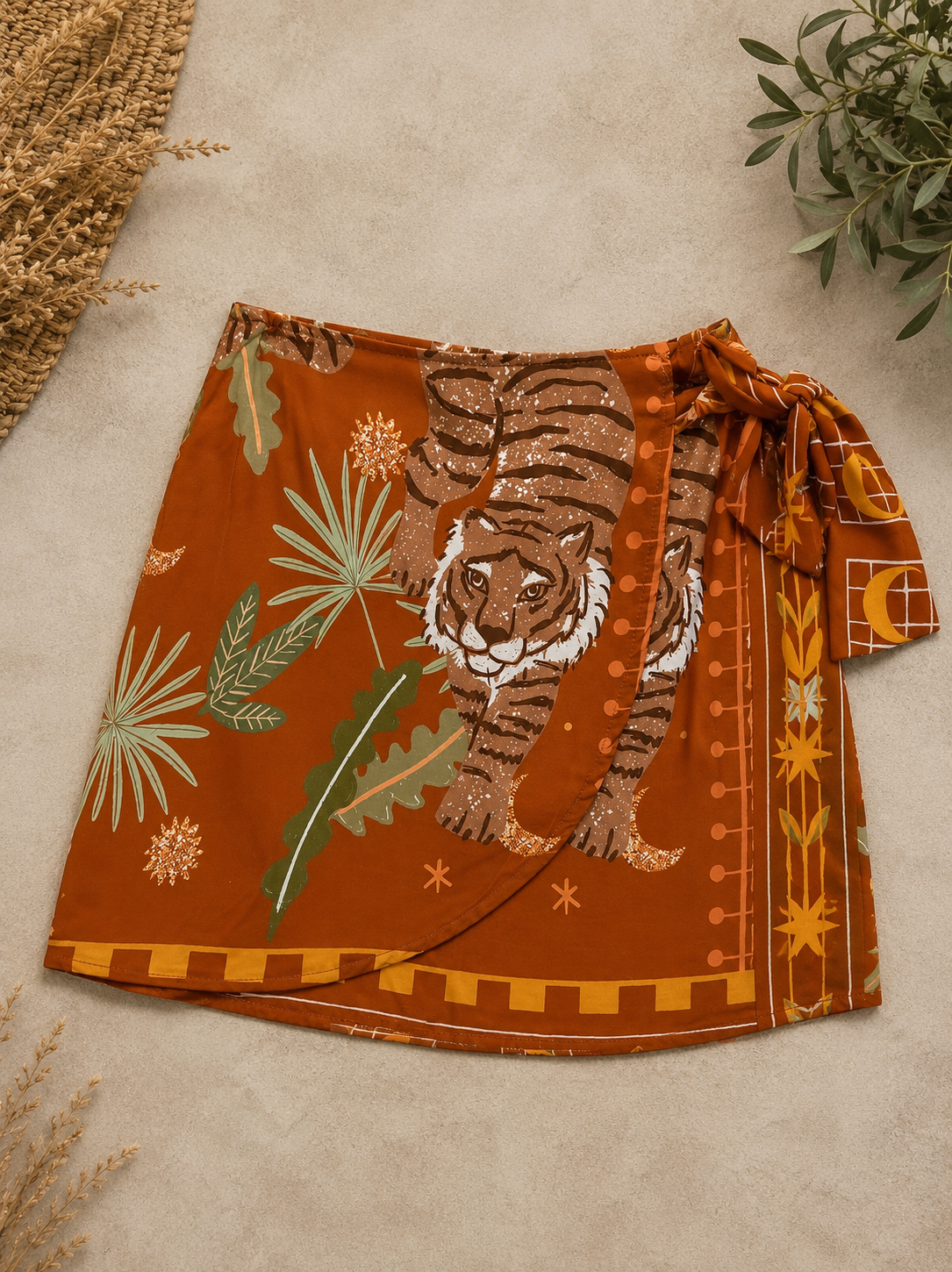 Gonna pareo Tigre arancio