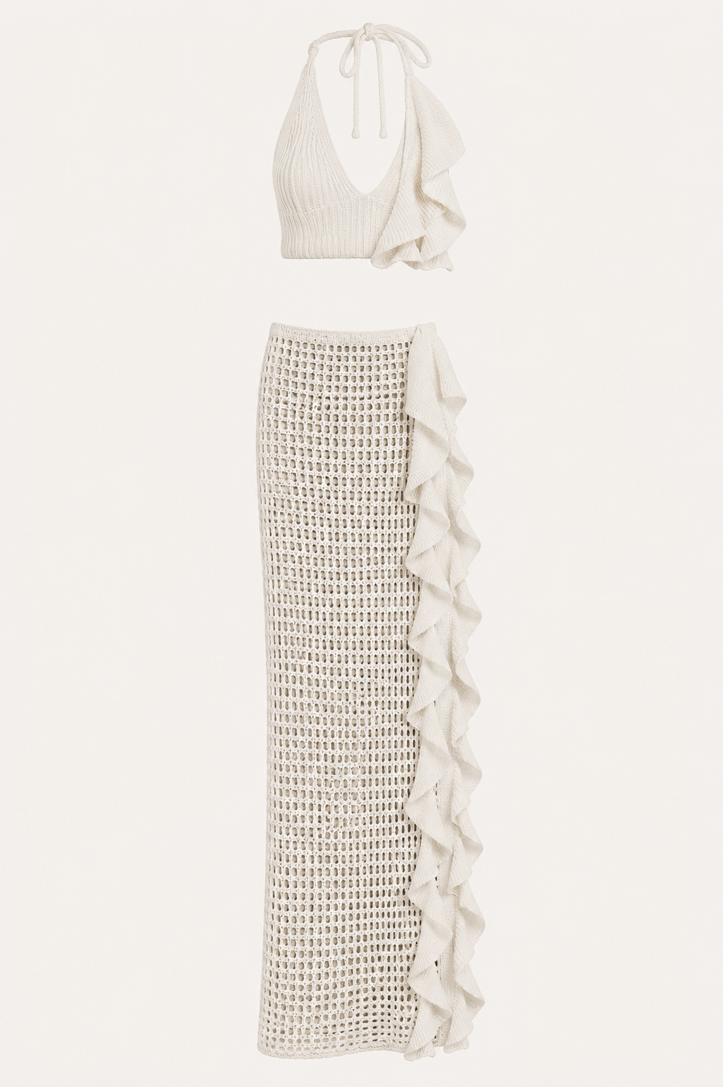 Set crochet con balze