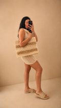 Borsa in paglia con frange