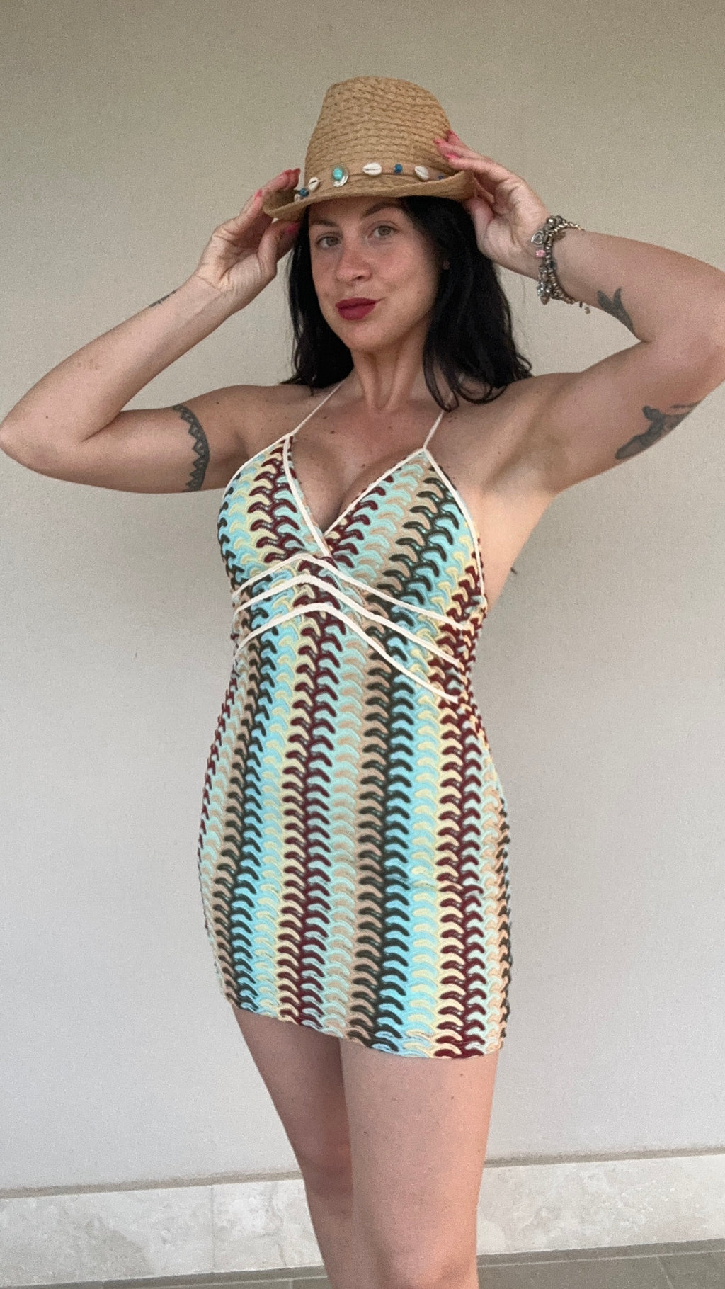 Abito corto crochet Tulum