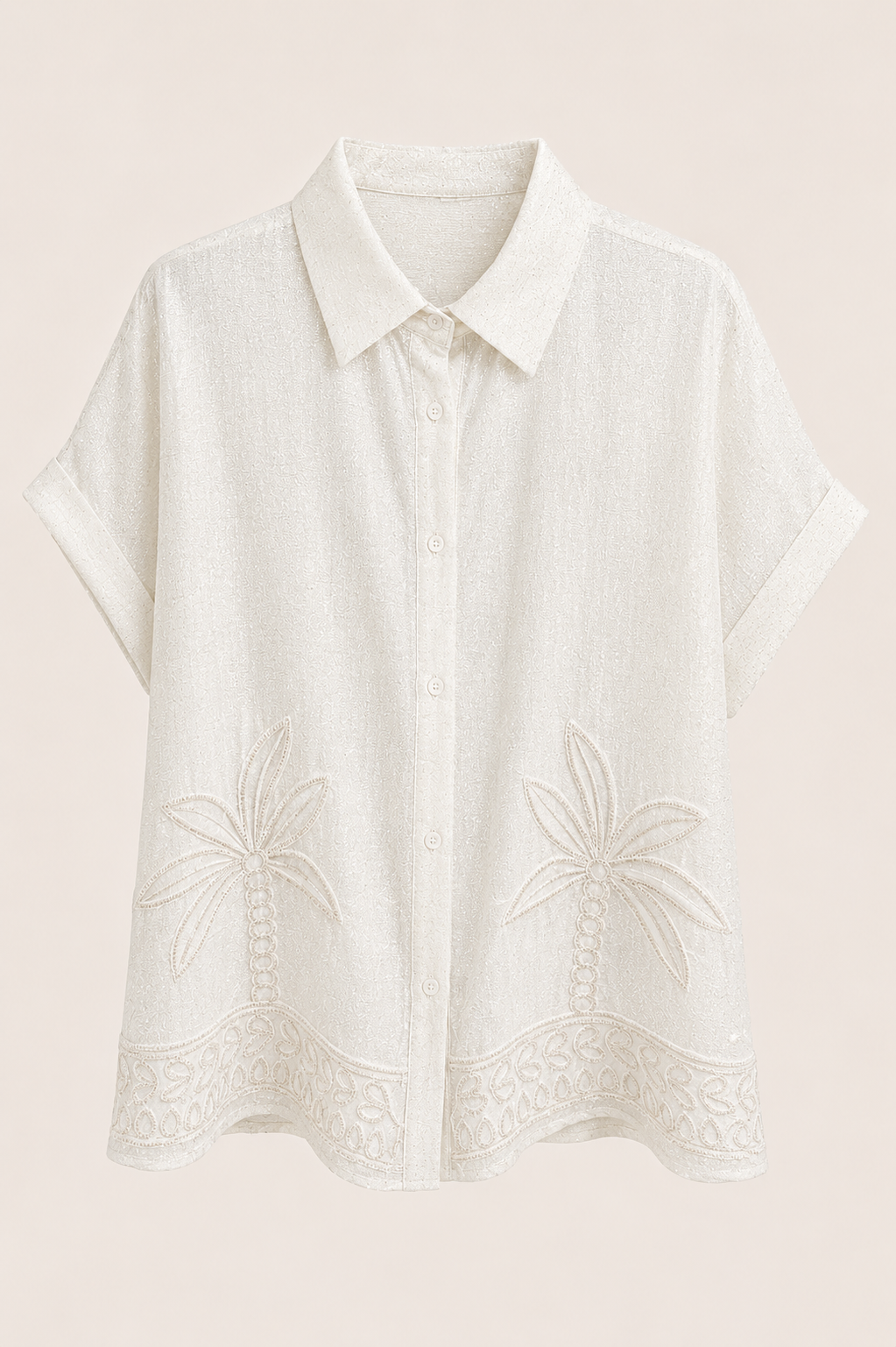 Camicia palma ricamata