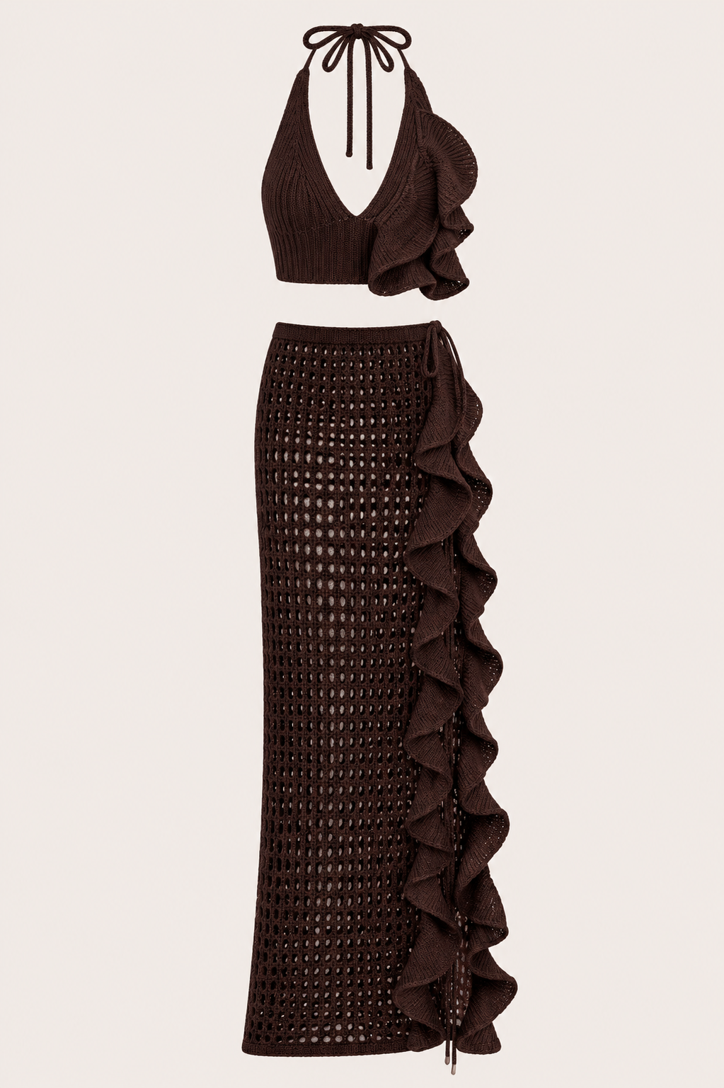 Set crochet con balze