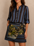 Camicia a righe celeste
