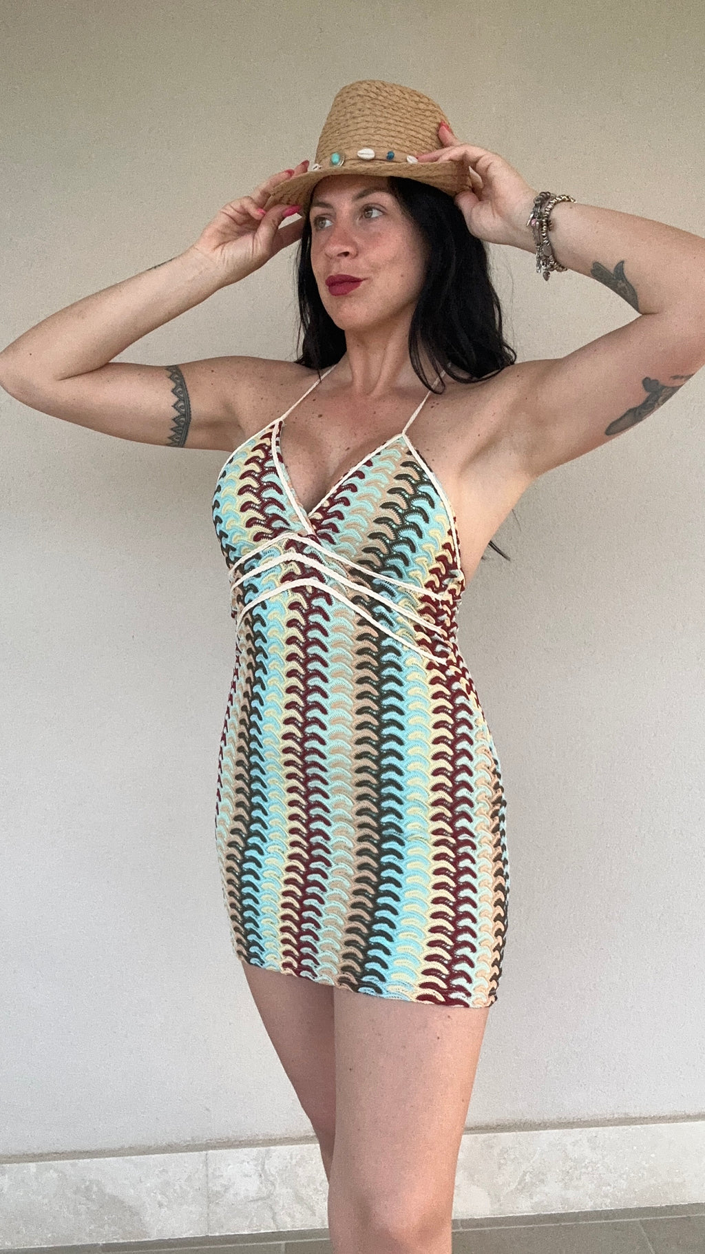 Abito corto crochet Tulum