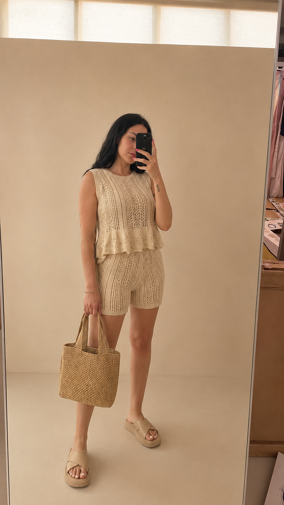 Borsa in rafia a mano