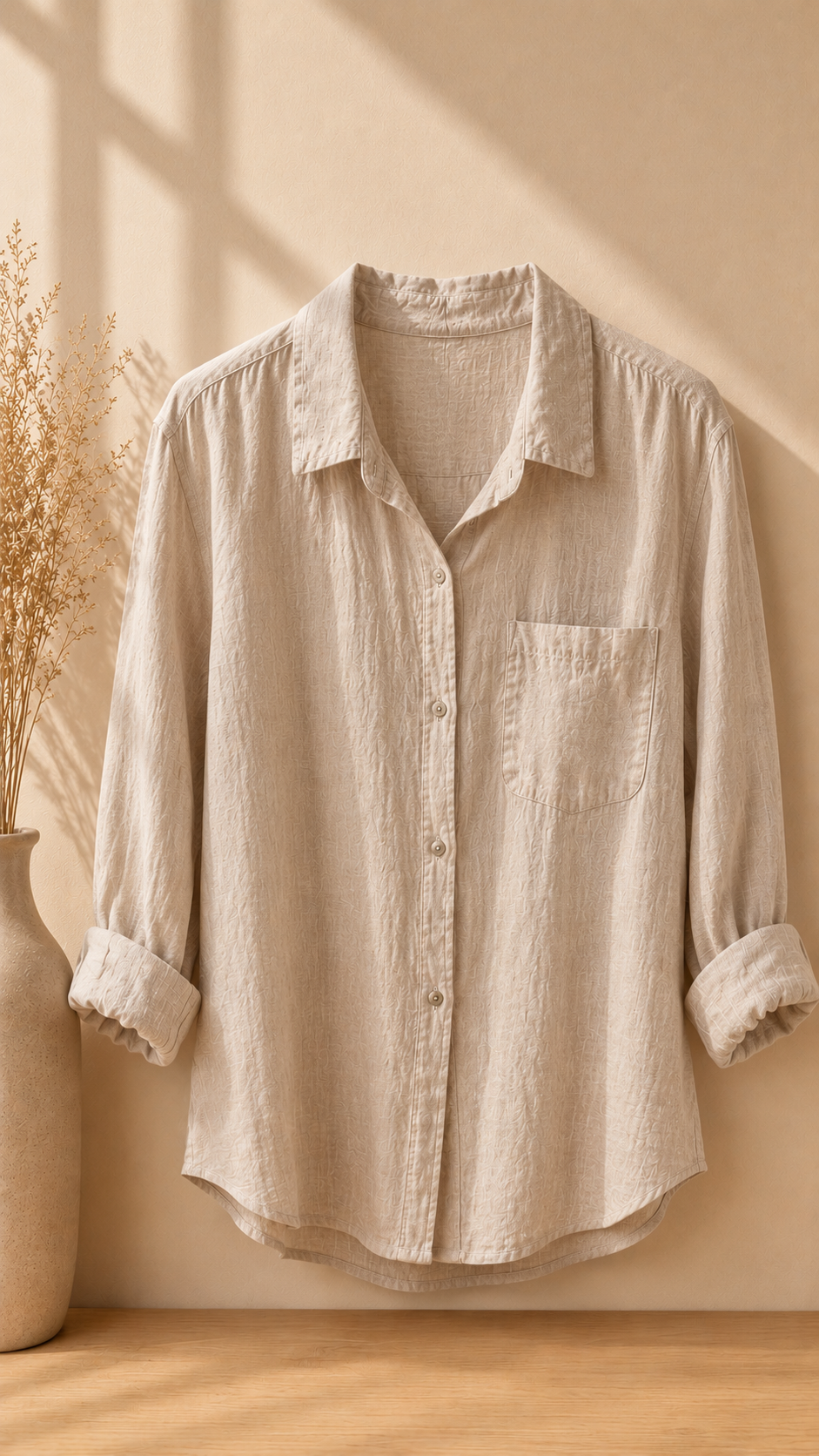 Camicia di lino con taschino