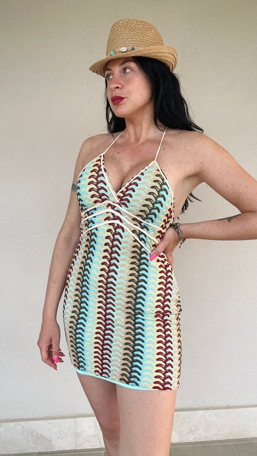 Abito corto crochet Tulum