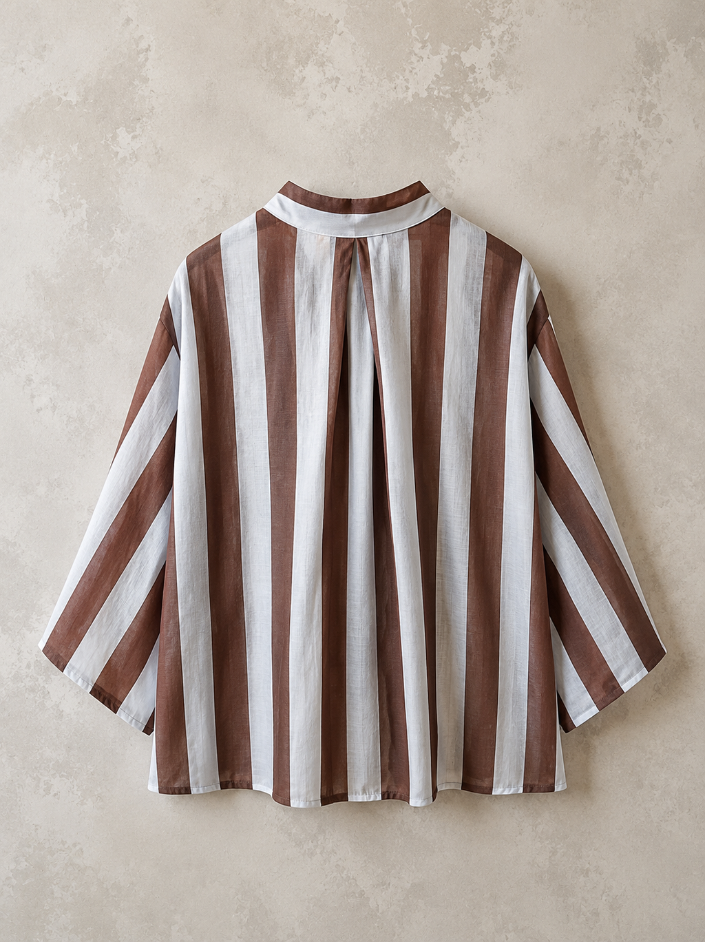 Camicia a righe marrone